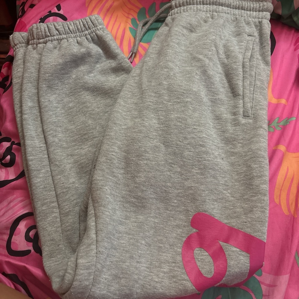 Barbie Gray Sweatpants with Pink Logo